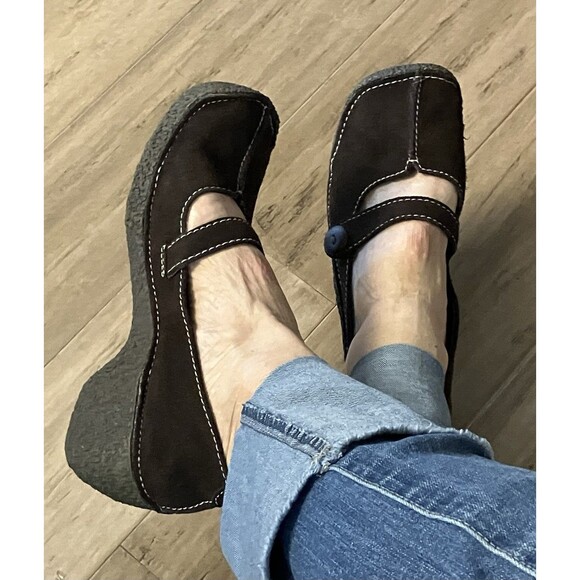 Yellow Box Brown Leather Mary Jane Platform Women’s Shoes! Size 8 - Picture 2 of 7